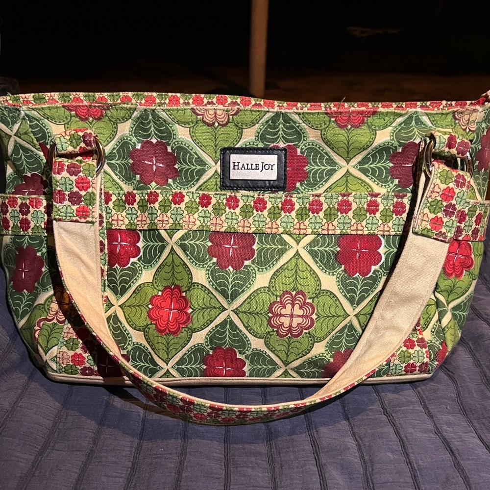Halle Joy medium zip top tote.